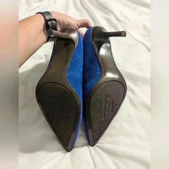 Lauren Ralph Lauren Sarina Royal Blue Suede Pumps Size 7B - Picture 4 of 5